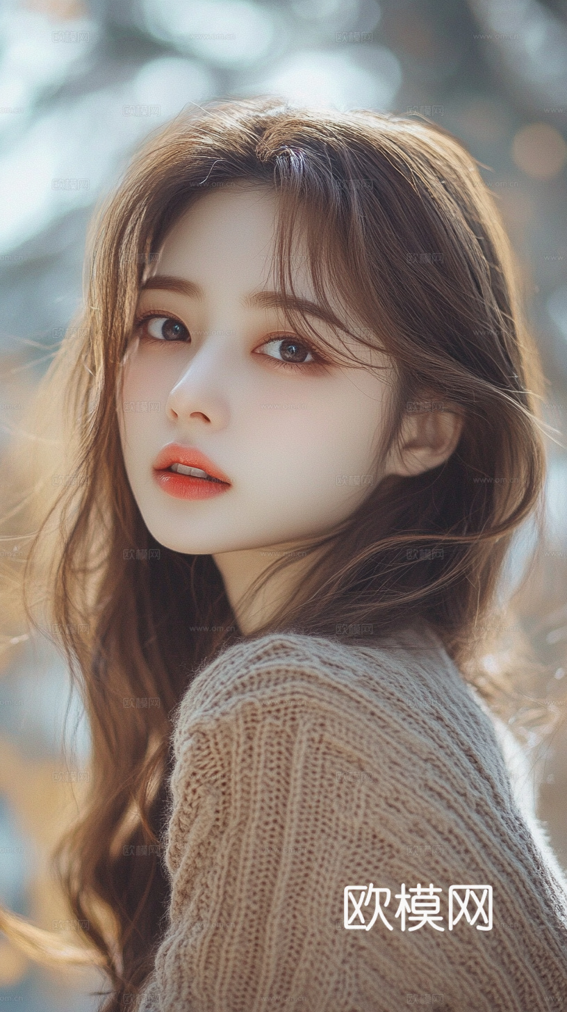 美女人物肖像挂画装饰画