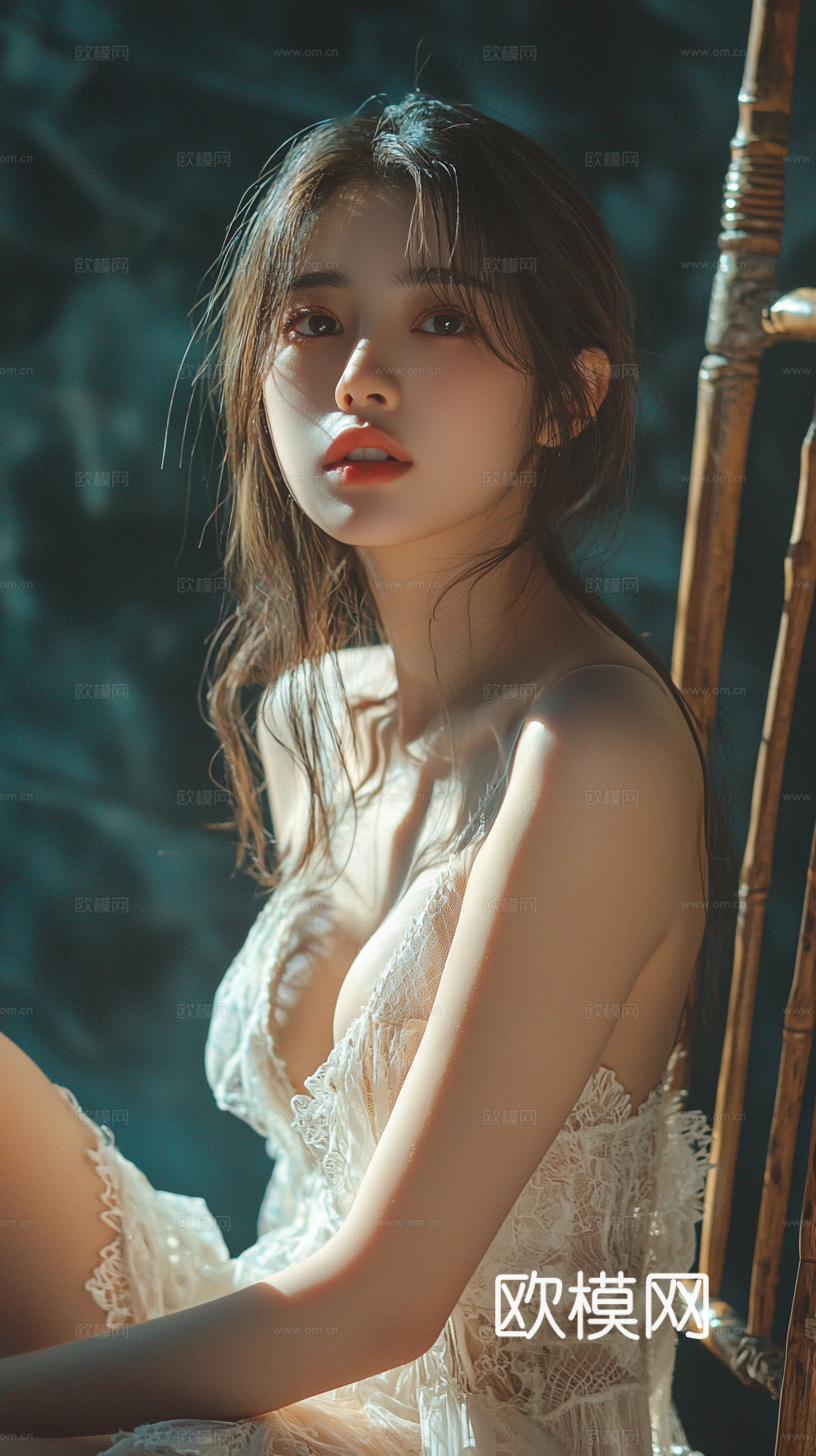 美女人物肖像挂画装饰画