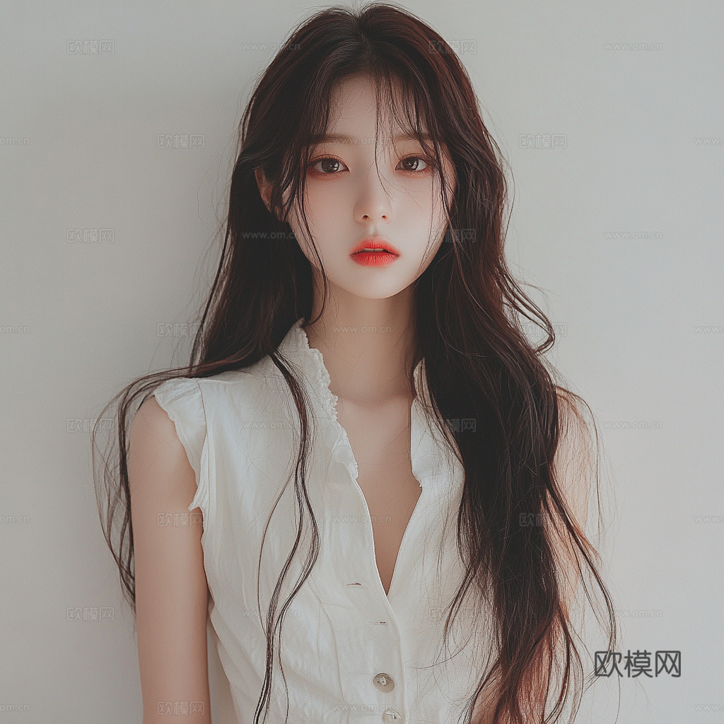 美女人物肖像挂画装饰画下载（渲染图5）