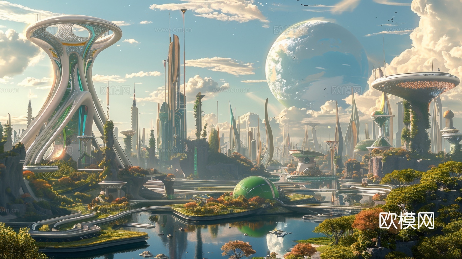 外景未来科幻城市下载（渲染图4）