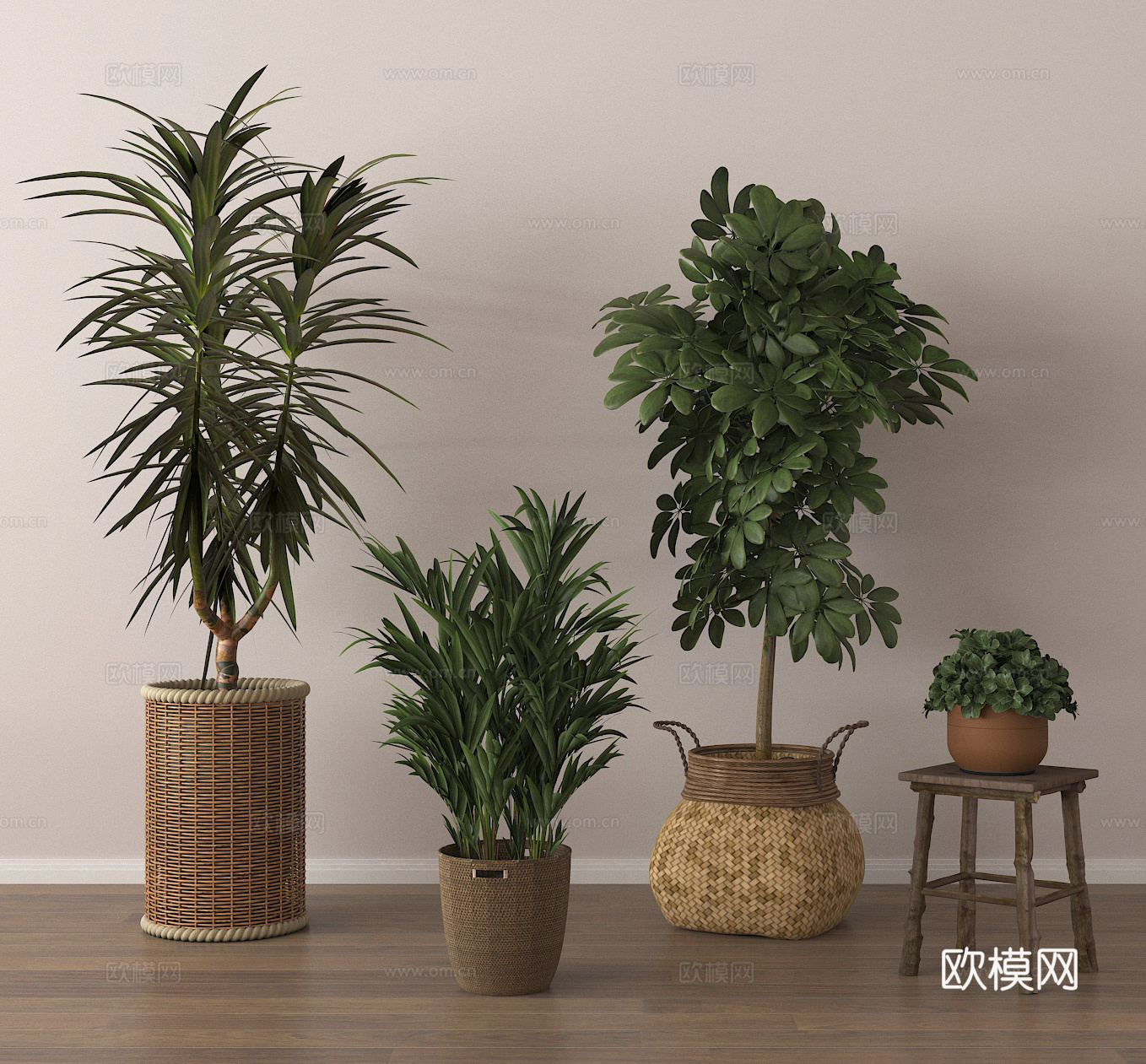盆栽 盆景 绿植 植物su模型