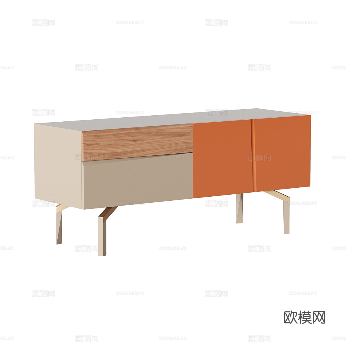 现代简约电视柜 电视柜 装饰电视柜 矮柜3d模型