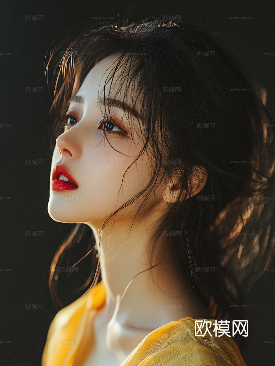 美女人物肖像挂画装饰画下载（渲染图8）