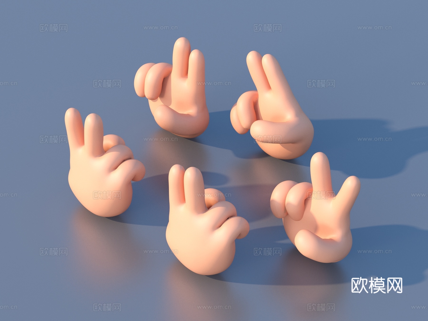 手势 手模 手掌3d模型