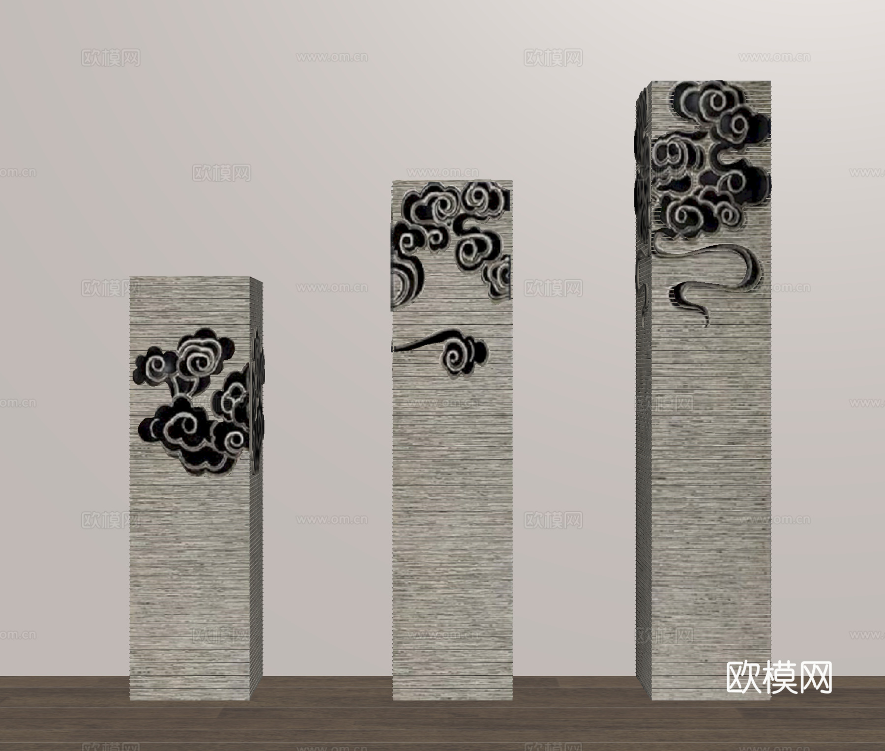拴马桩 拴马石 柱子 装饰柱su模型