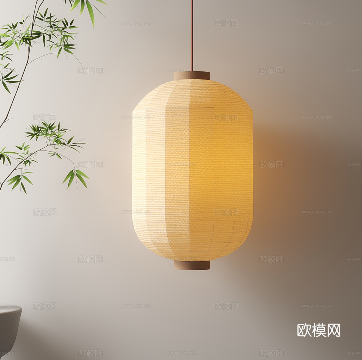现代灯笼su模型