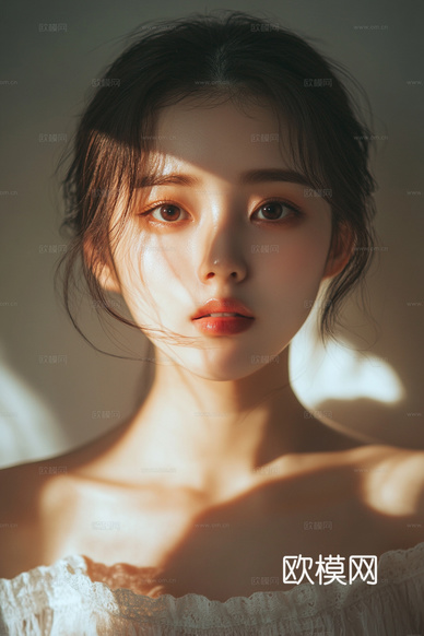 美女人物肖像挂画装饰画下载(渲染图4)