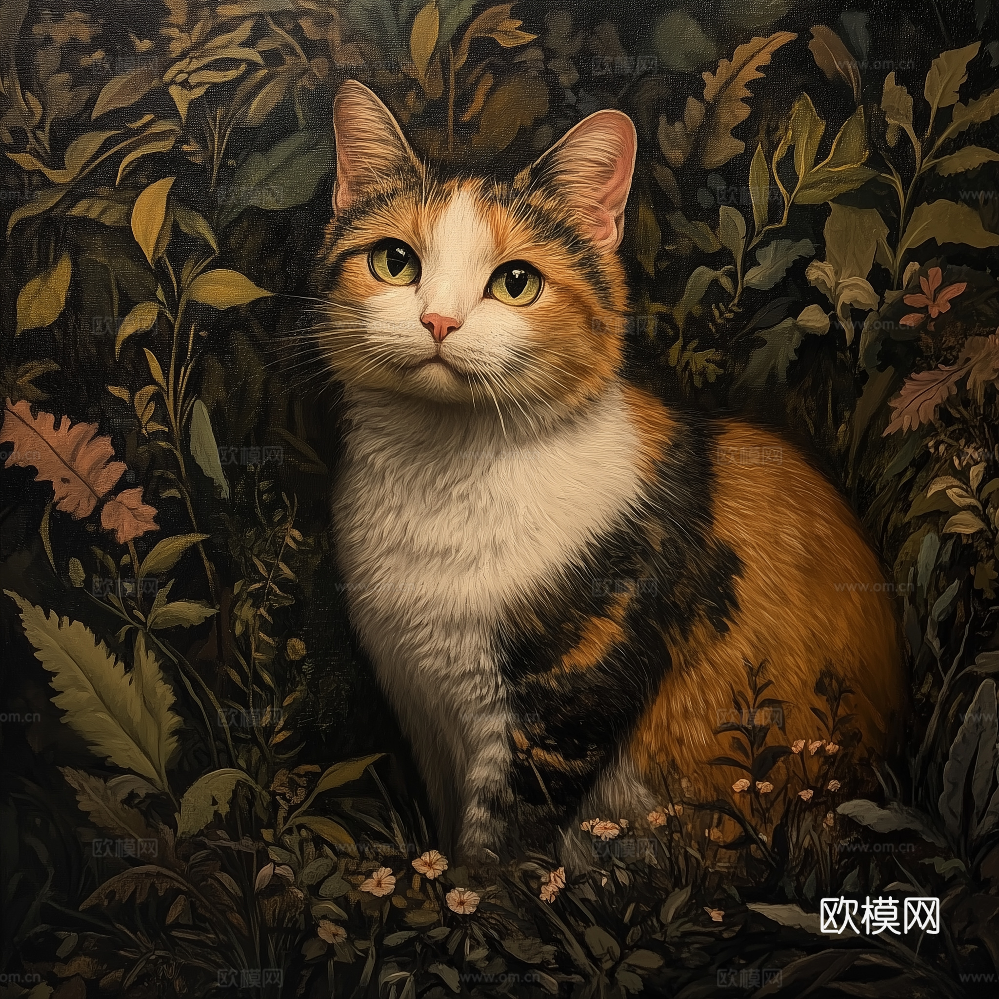 手绘动物装饰画