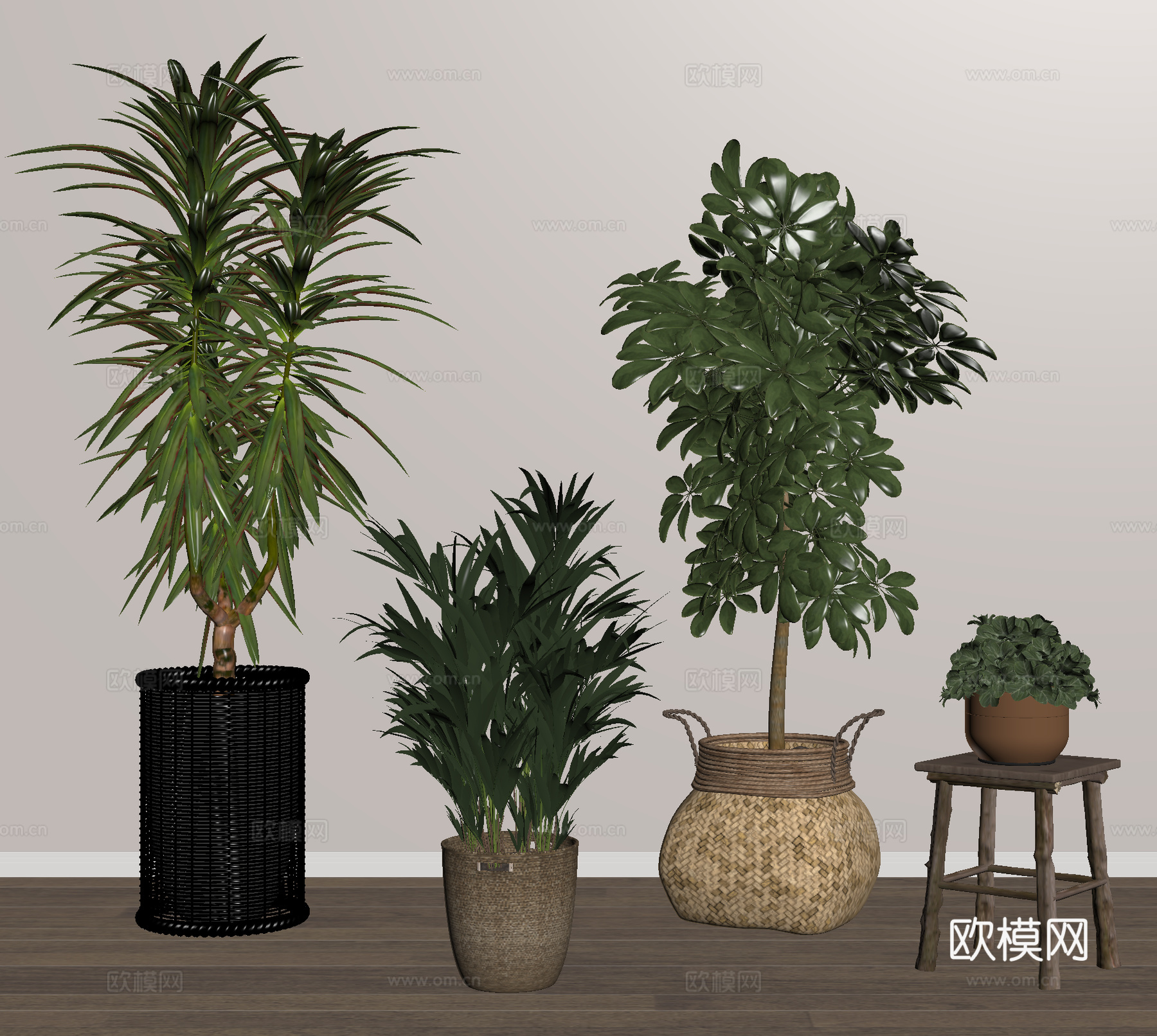 盆栽 盆景 绿植 植物su模型