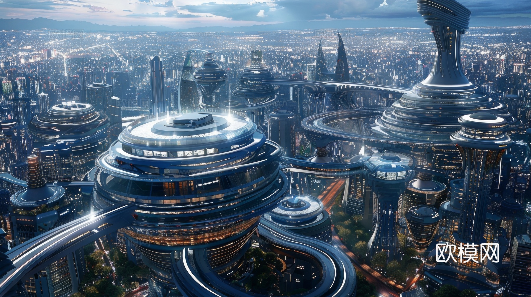外景未来科幻城市下载（渲染图3）