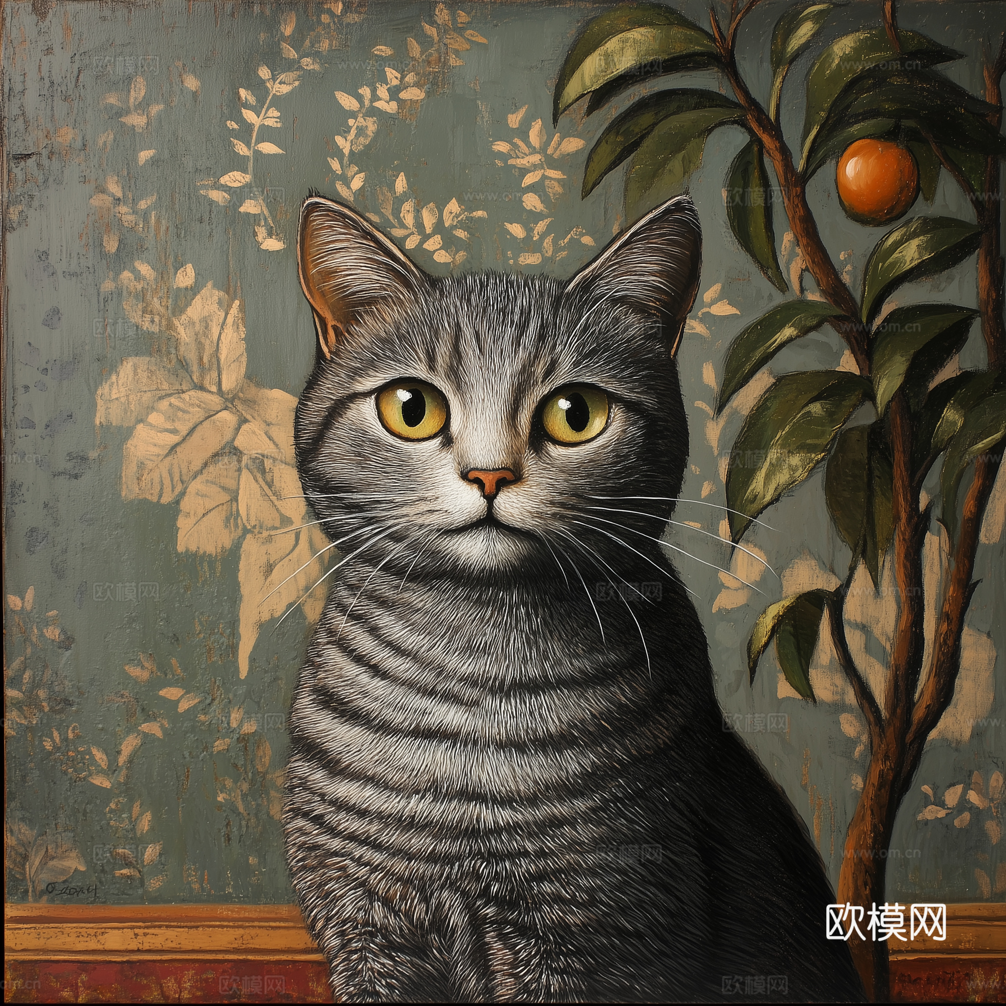 手绘动物装饰画