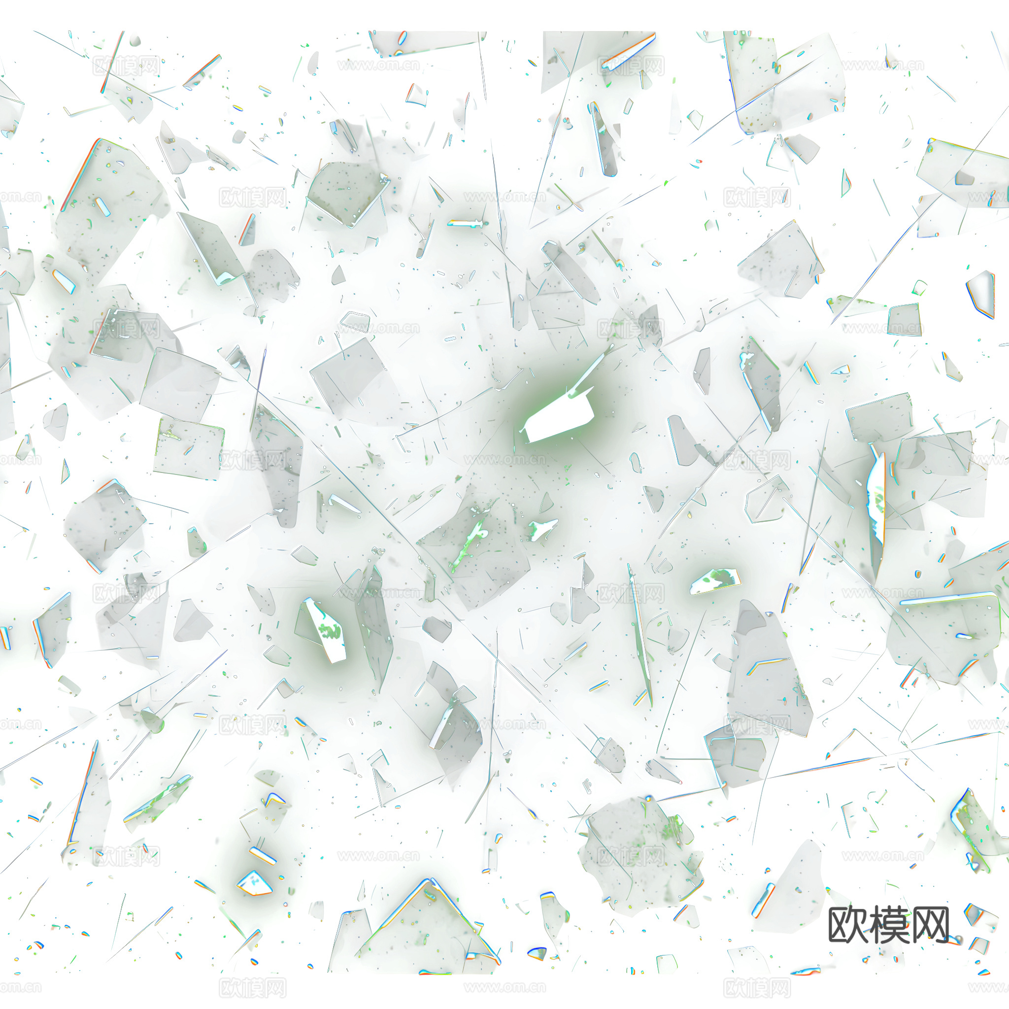 PNG格式免扣破碎玻璃