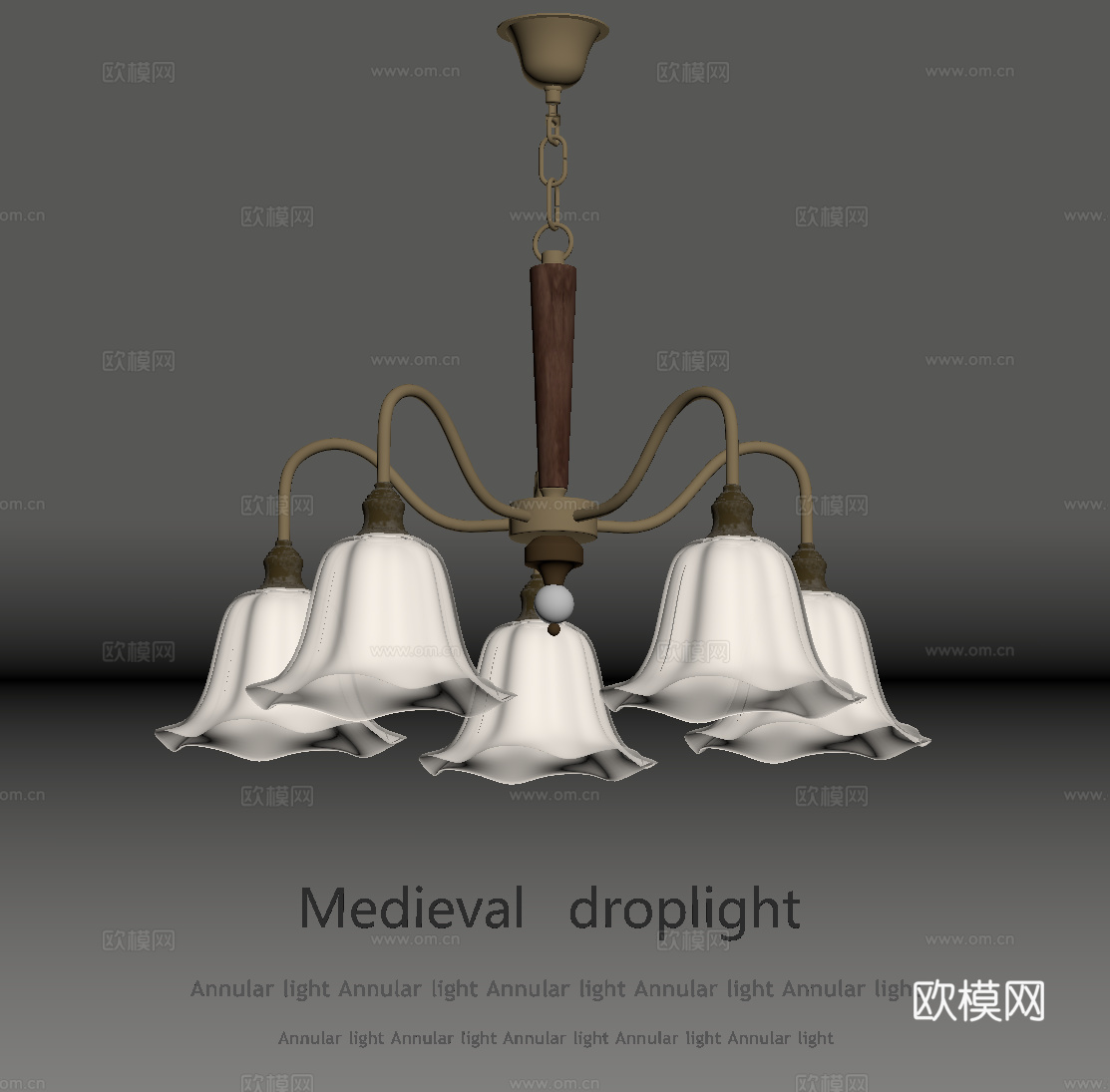 法式吊灯su模型