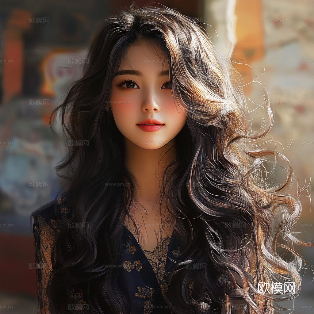 美女人物肖像挂画装饰画