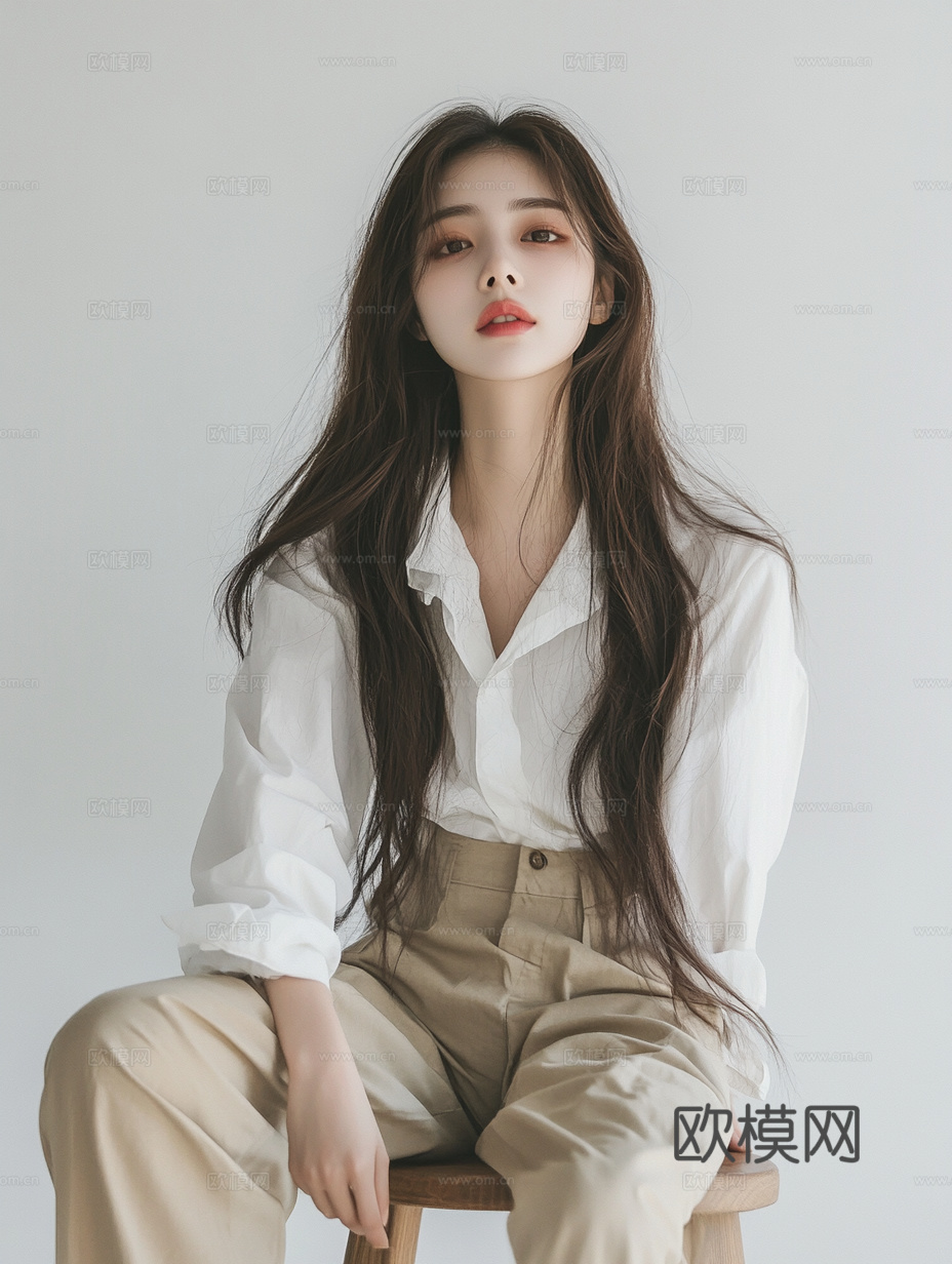 美女人物肖像挂画装饰画