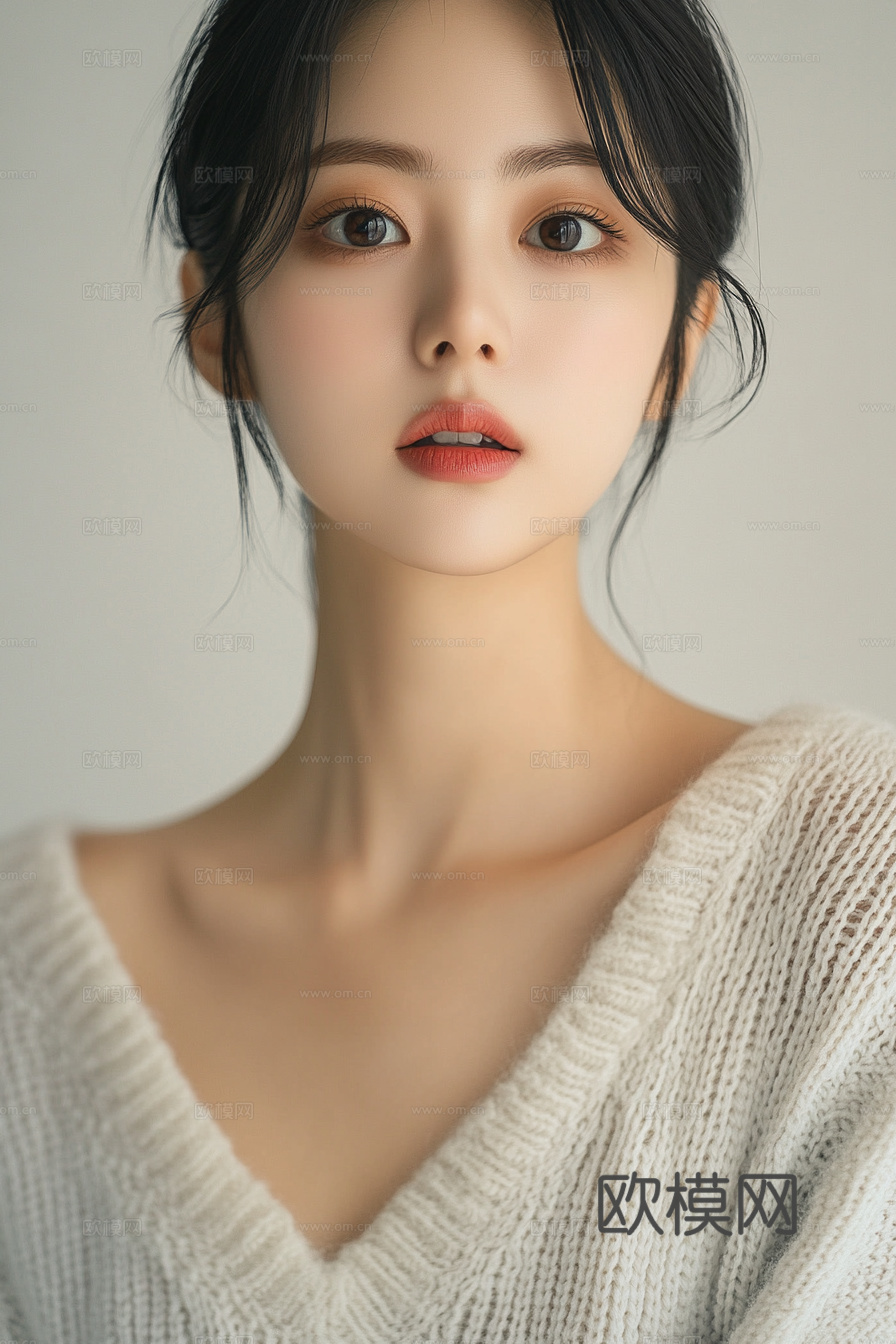 美女人物肖像挂画装饰画下载（渲染图4）