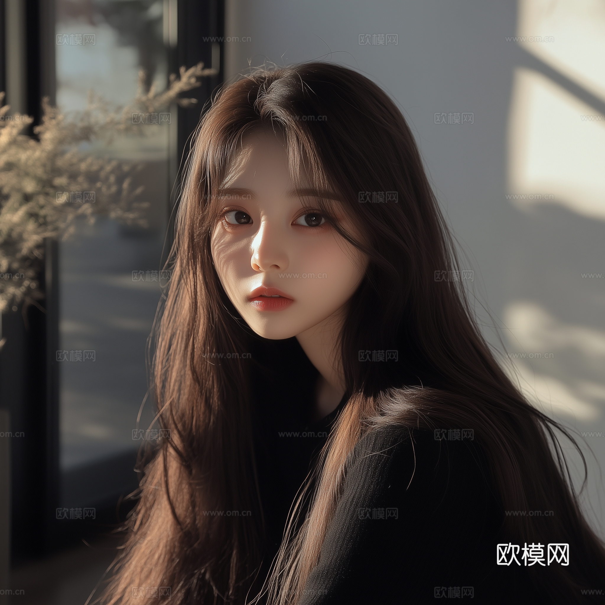 美女人物肖像挂画装饰画