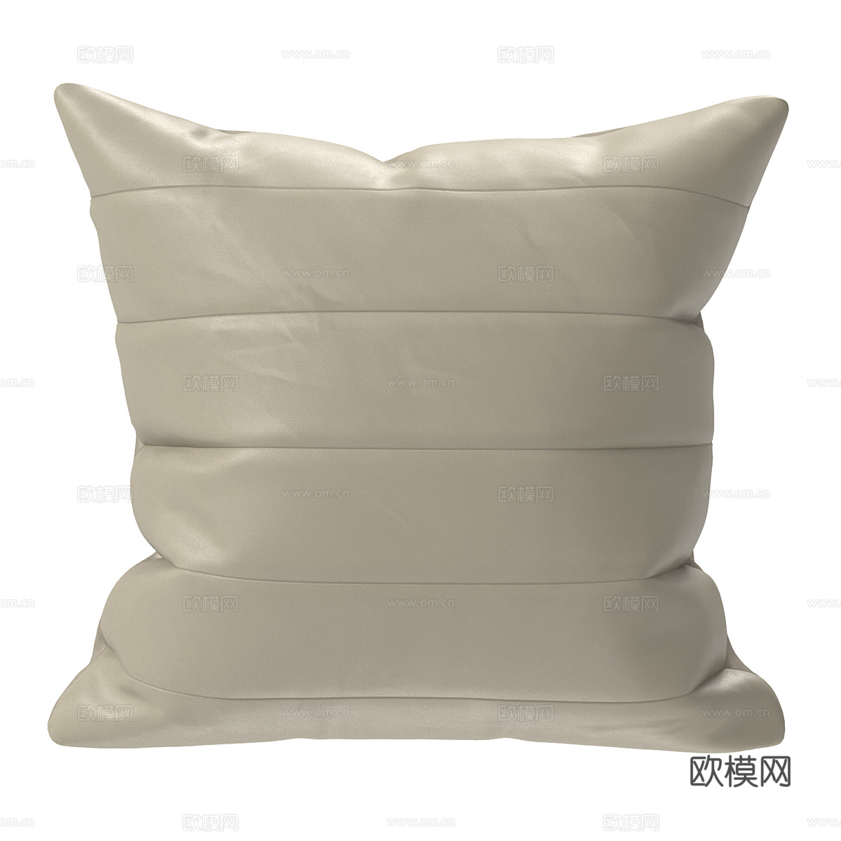 现代意式皮革抱枕3d模型