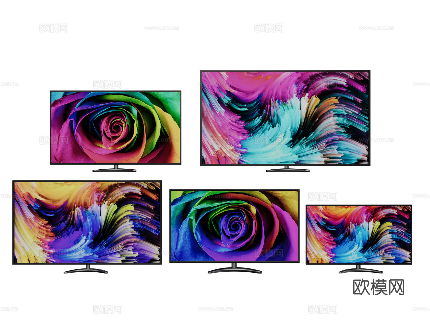 现代电脑显示器 显示屏3d模型