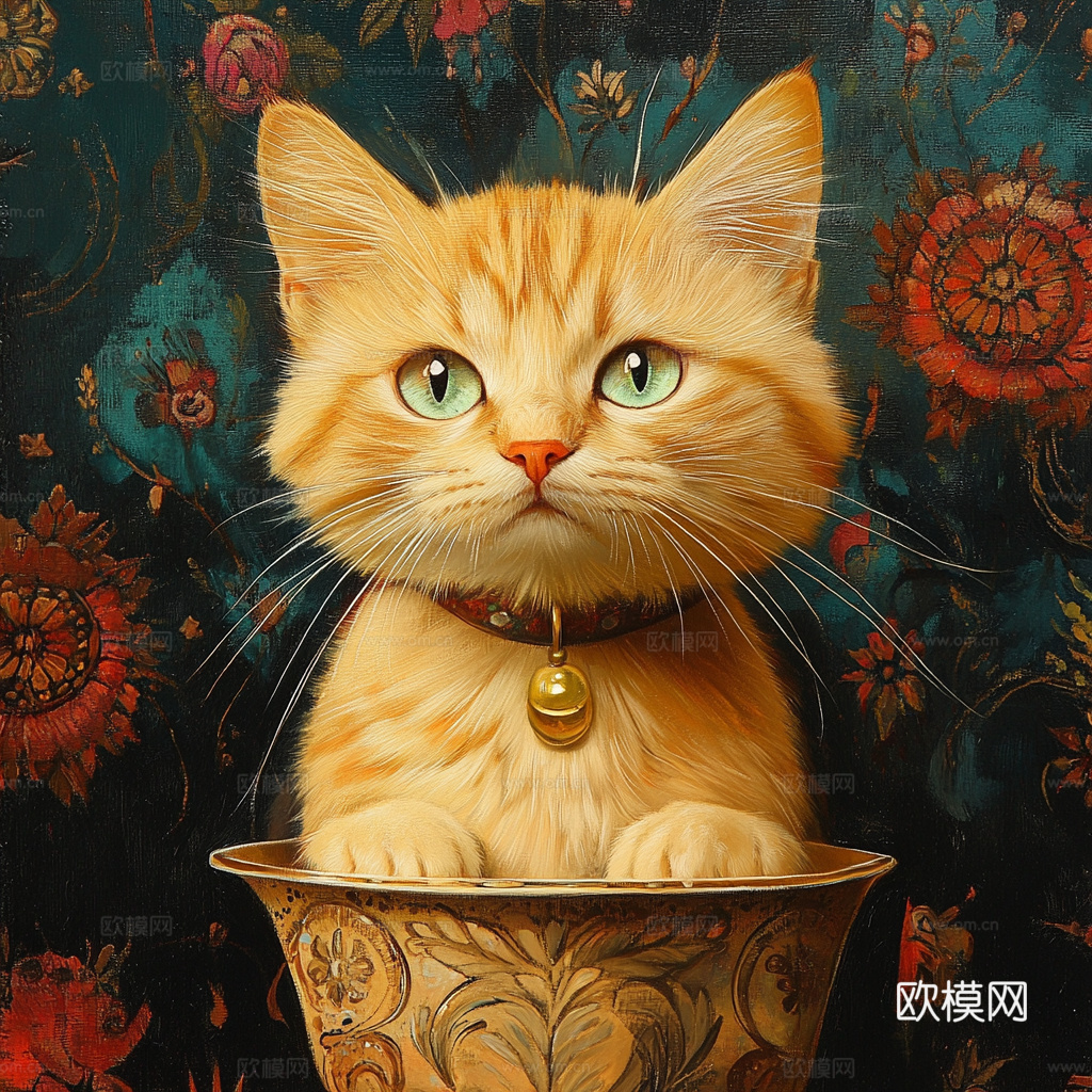 手绘动物装饰画