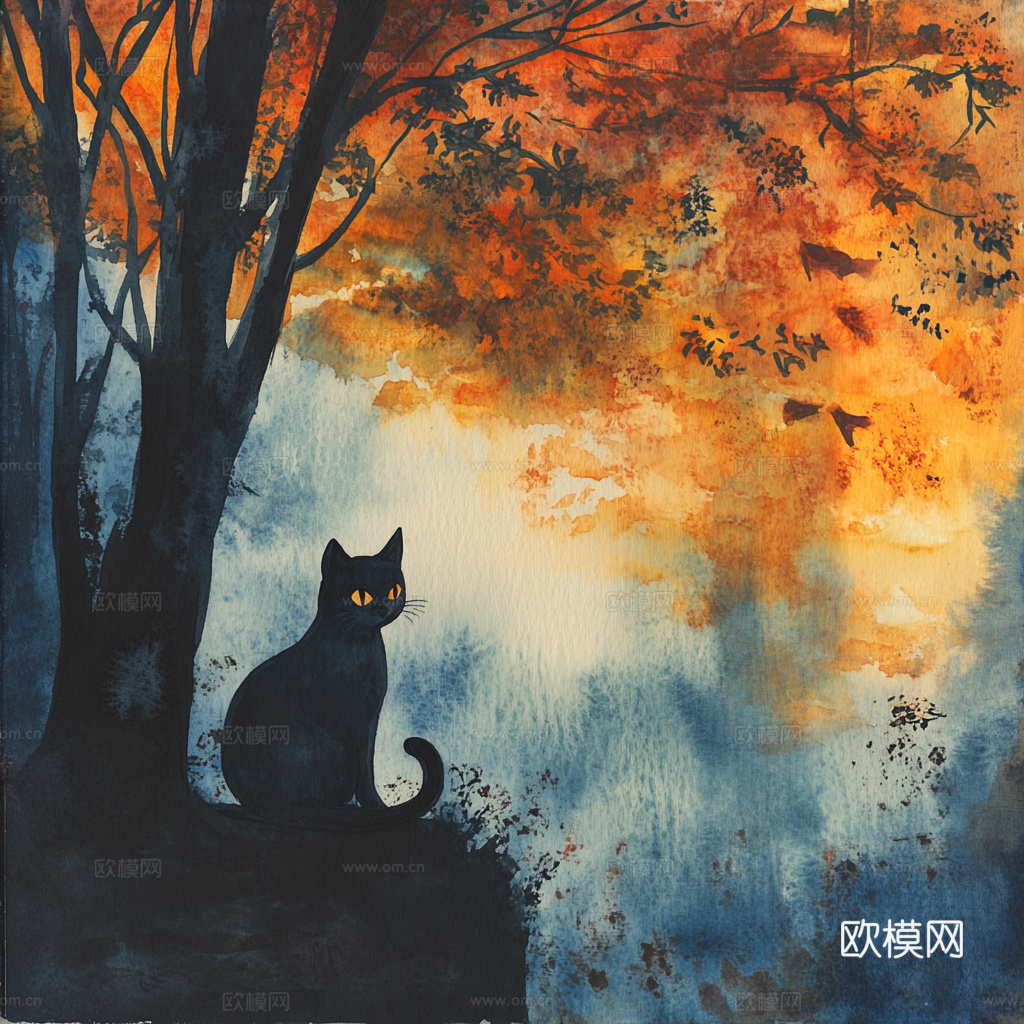 手绘动物装饰画