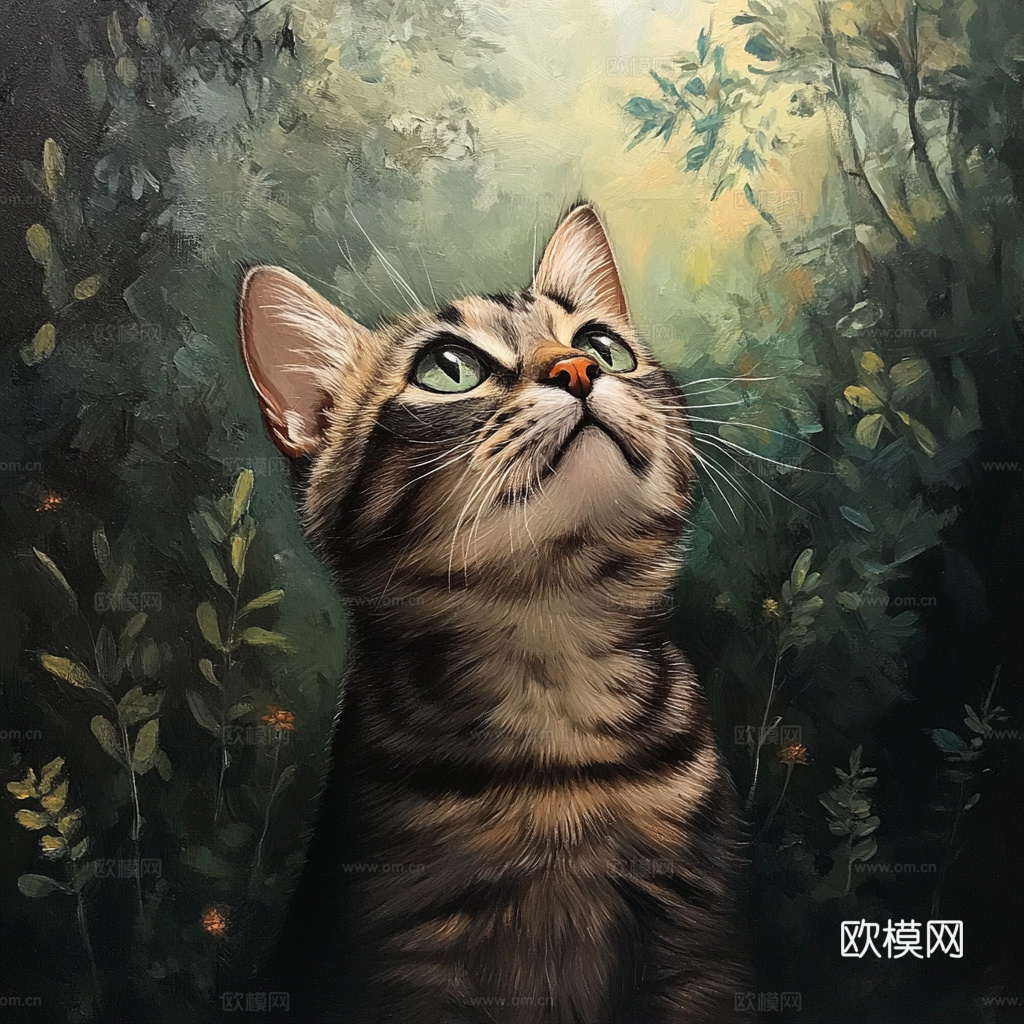 手绘动物装饰画