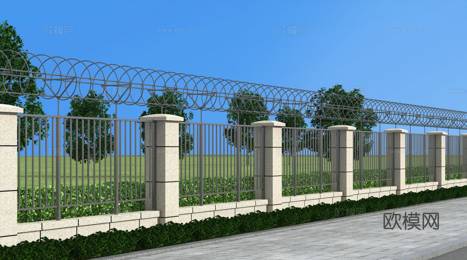 防护网 围墙 护栏3d模型