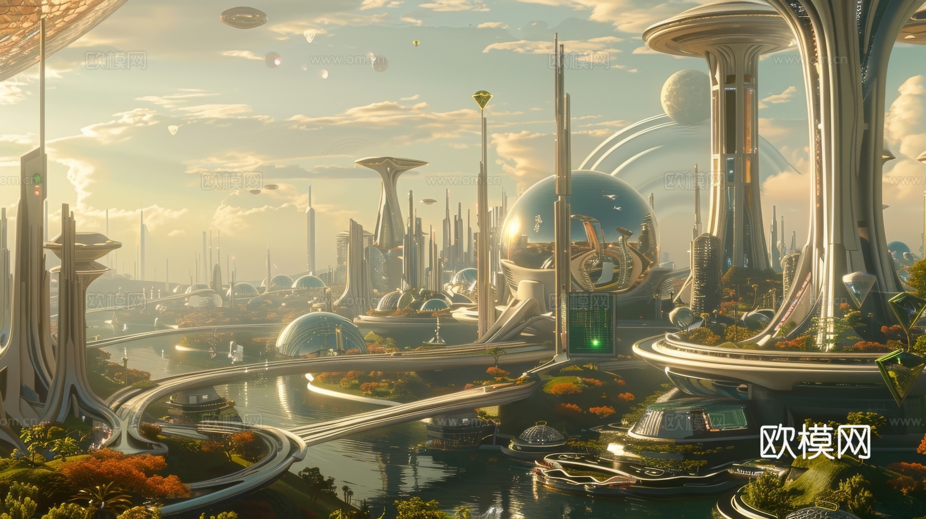 外景未来科幻城市下载（渲染图4）