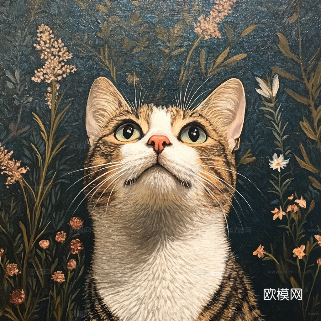 手绘动物装饰画
