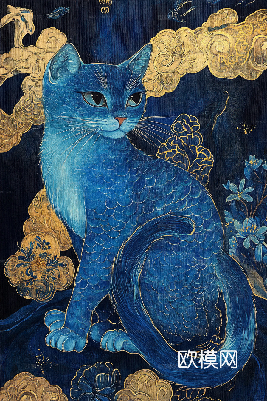 手绘动物装饰画