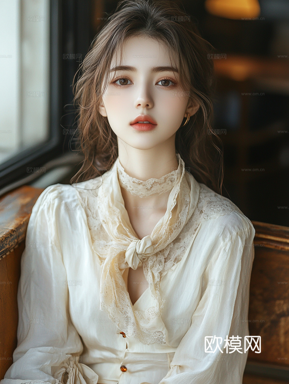 美女人物肖像挂画装饰画