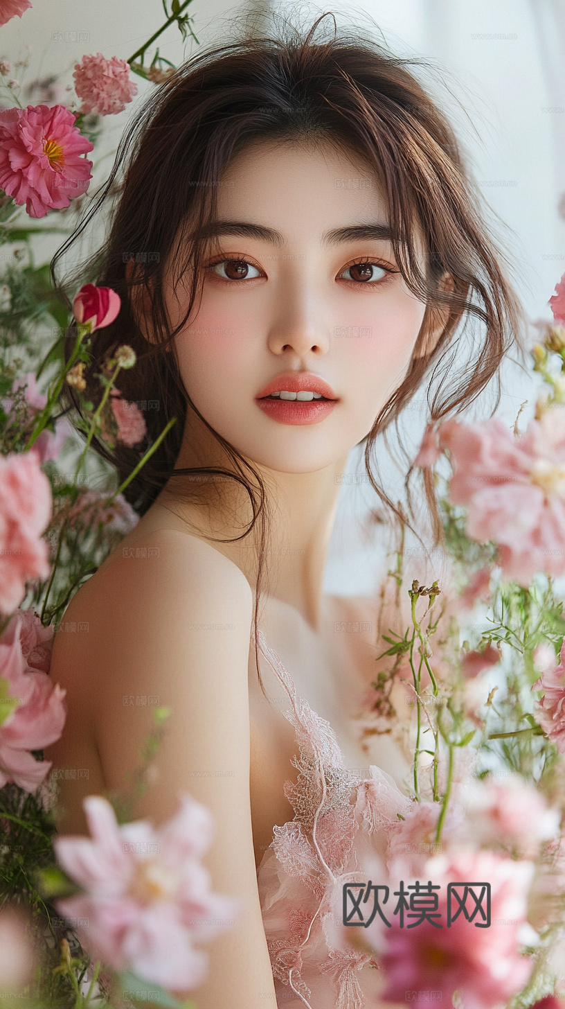 美女人物肖像挂画装饰画