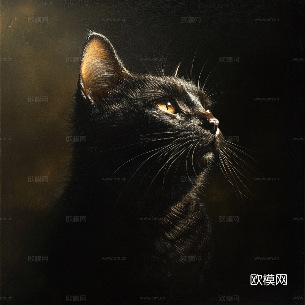 手绘动物装饰画