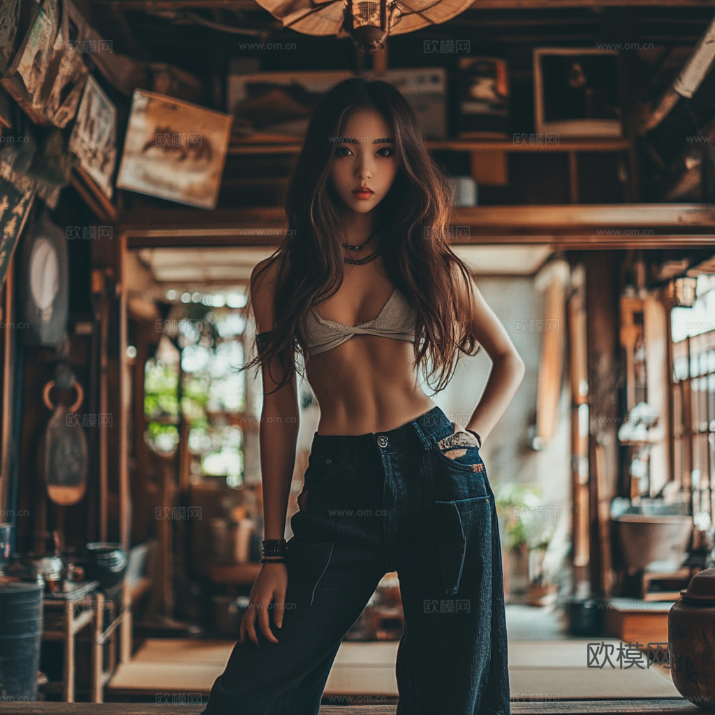 美女人物肖像挂画装饰画