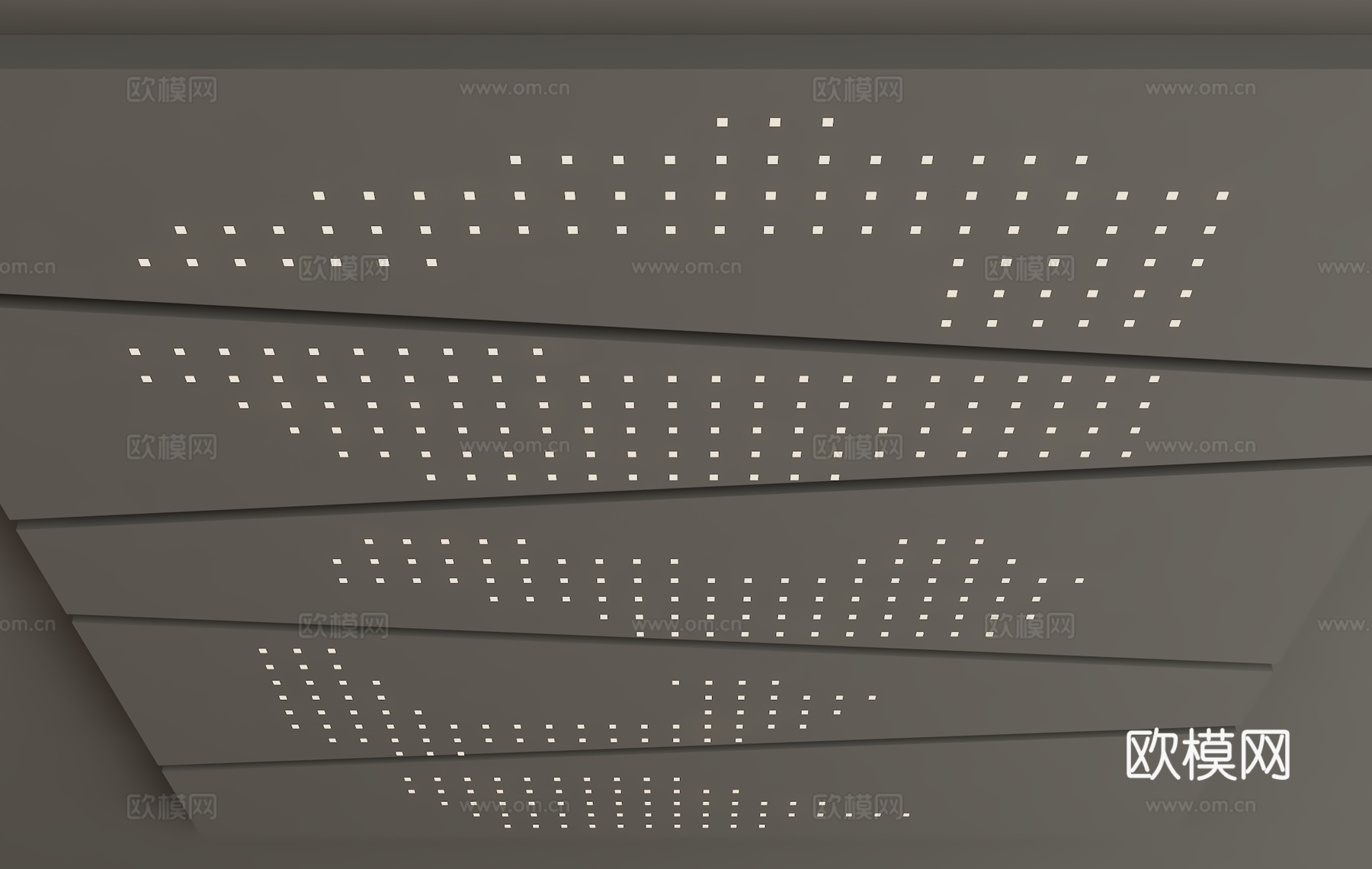 现代天花吊顶3d模型
