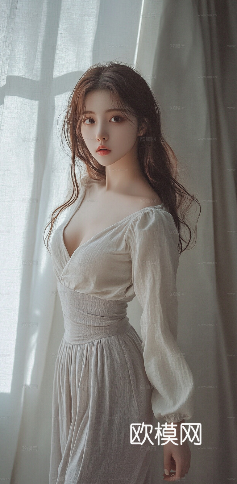 美女人物肖像挂画装饰画