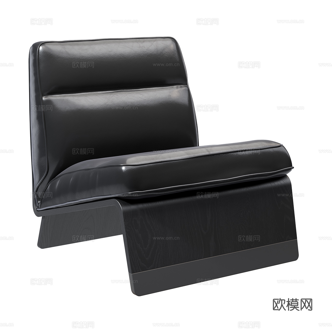 Baxter 意式休闲椅 极简休闲椅 皮革休闲椅 扶手椅3d模型