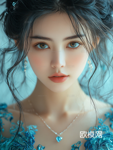 美女人物肖像掛畫裝飾畫下載(渲染圖7)