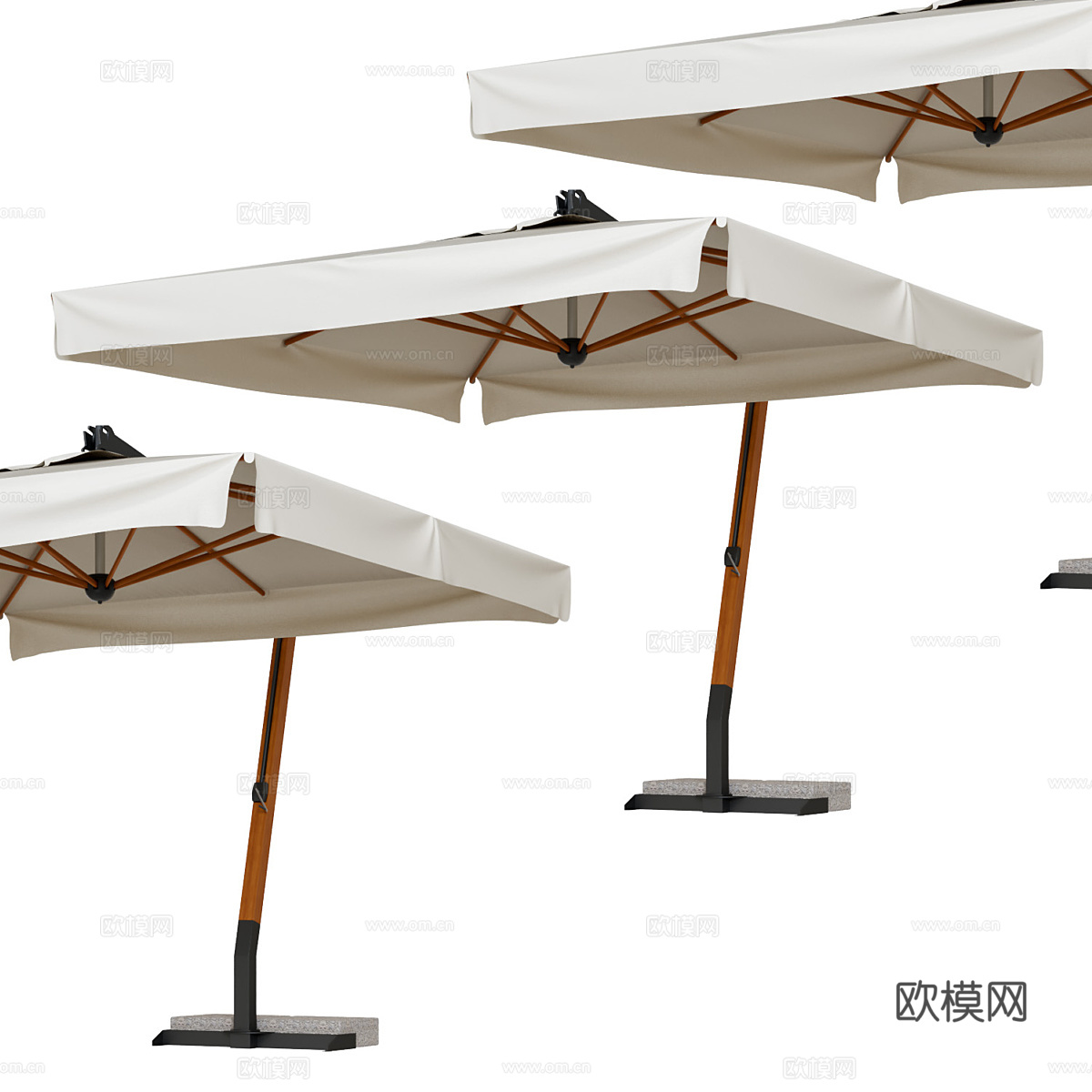 现代简约户外遮阳伞3d模型