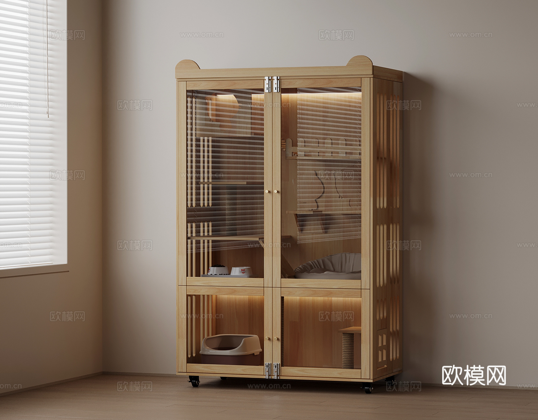 现代猫爬架 宠物用品 动物su模型