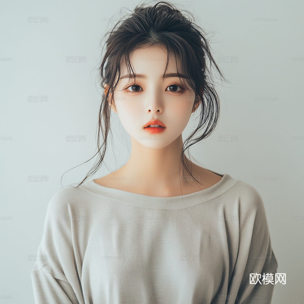 美女人物肖像挂画装饰画下载（渲染图5）