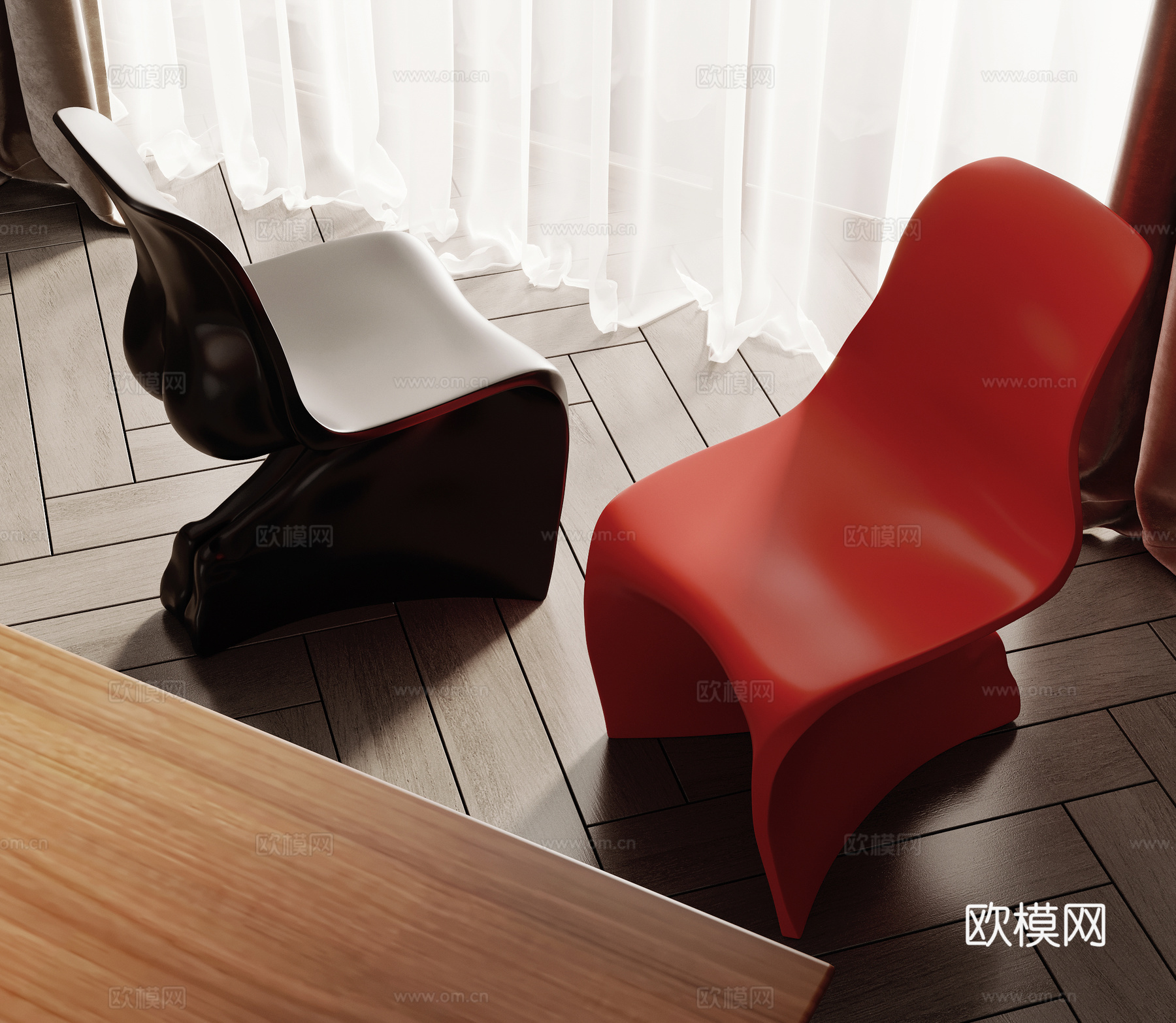 现代单椅su模型