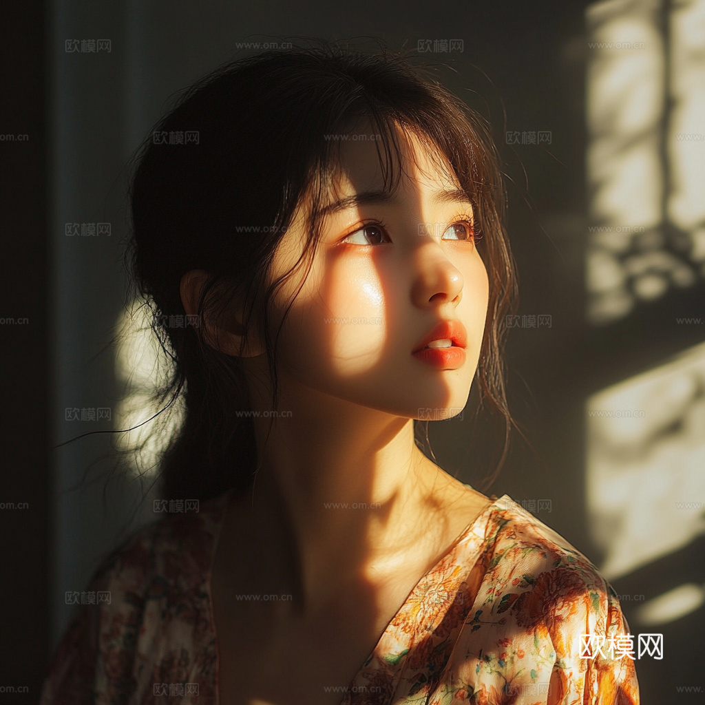 美女人物肖像挂画装饰画