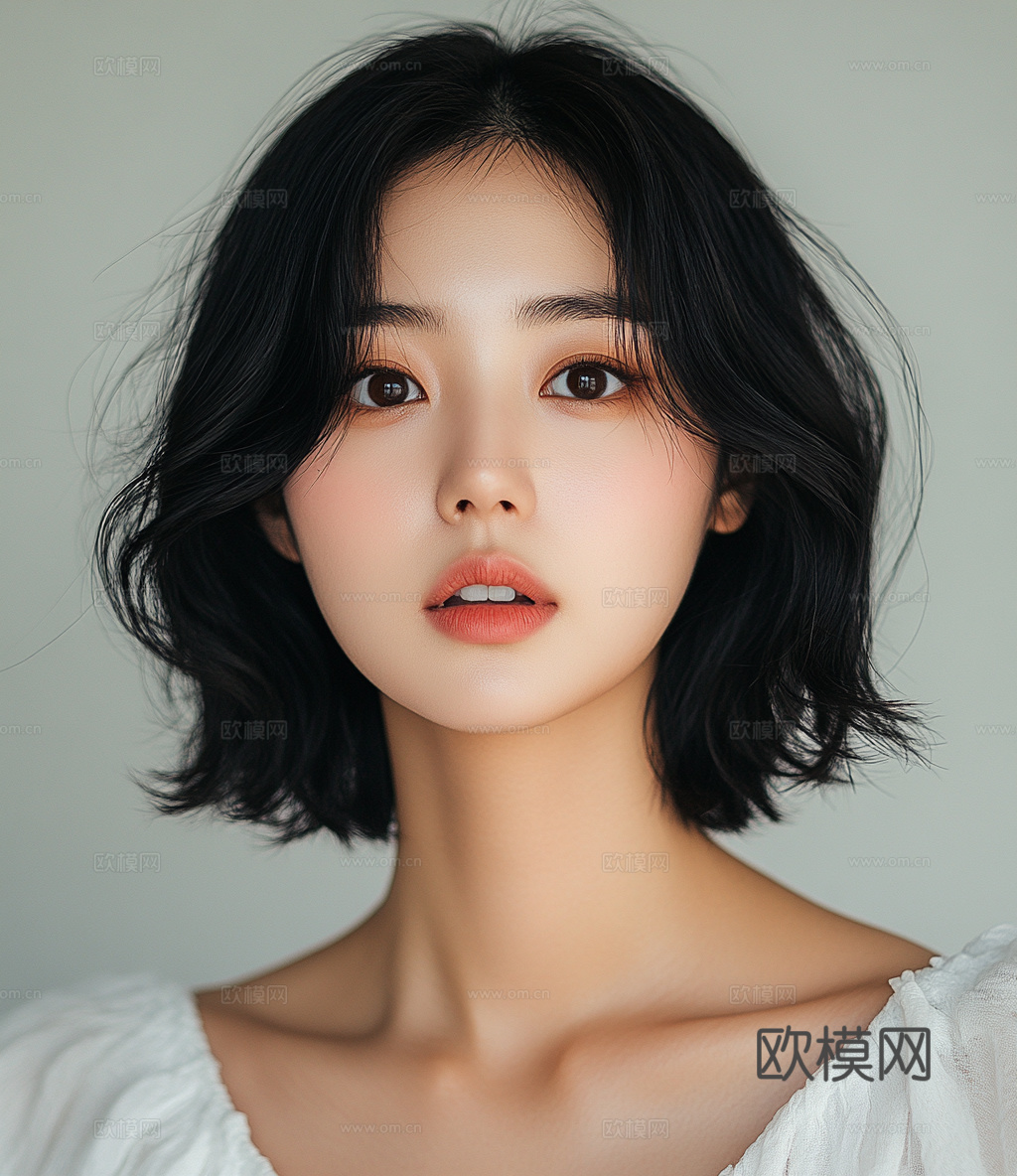 美女人物肖像挂画装饰画下载（渲染图2）