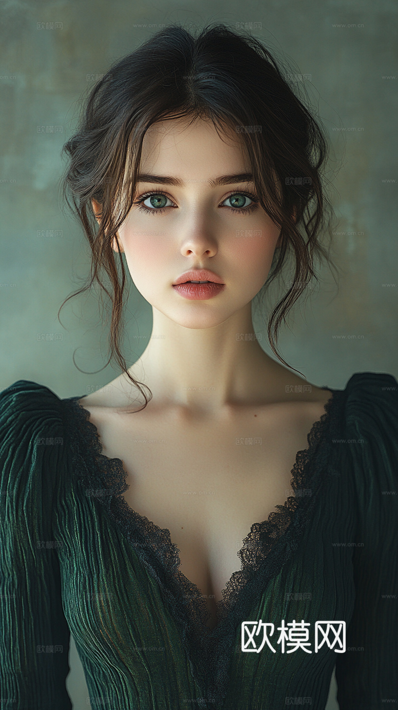 美女人物肖像挂画装饰画