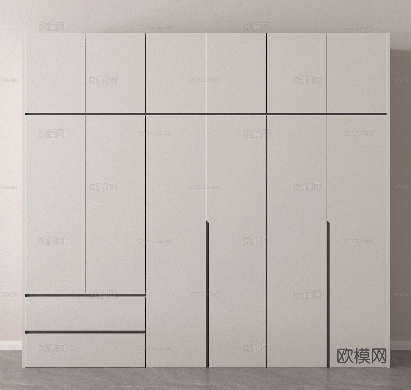 衣柜 衣帽柜 立柜su模型