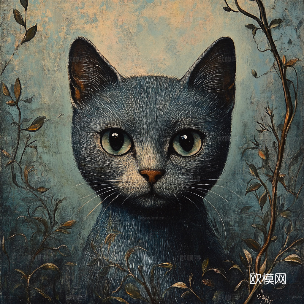 手绘动物装饰画