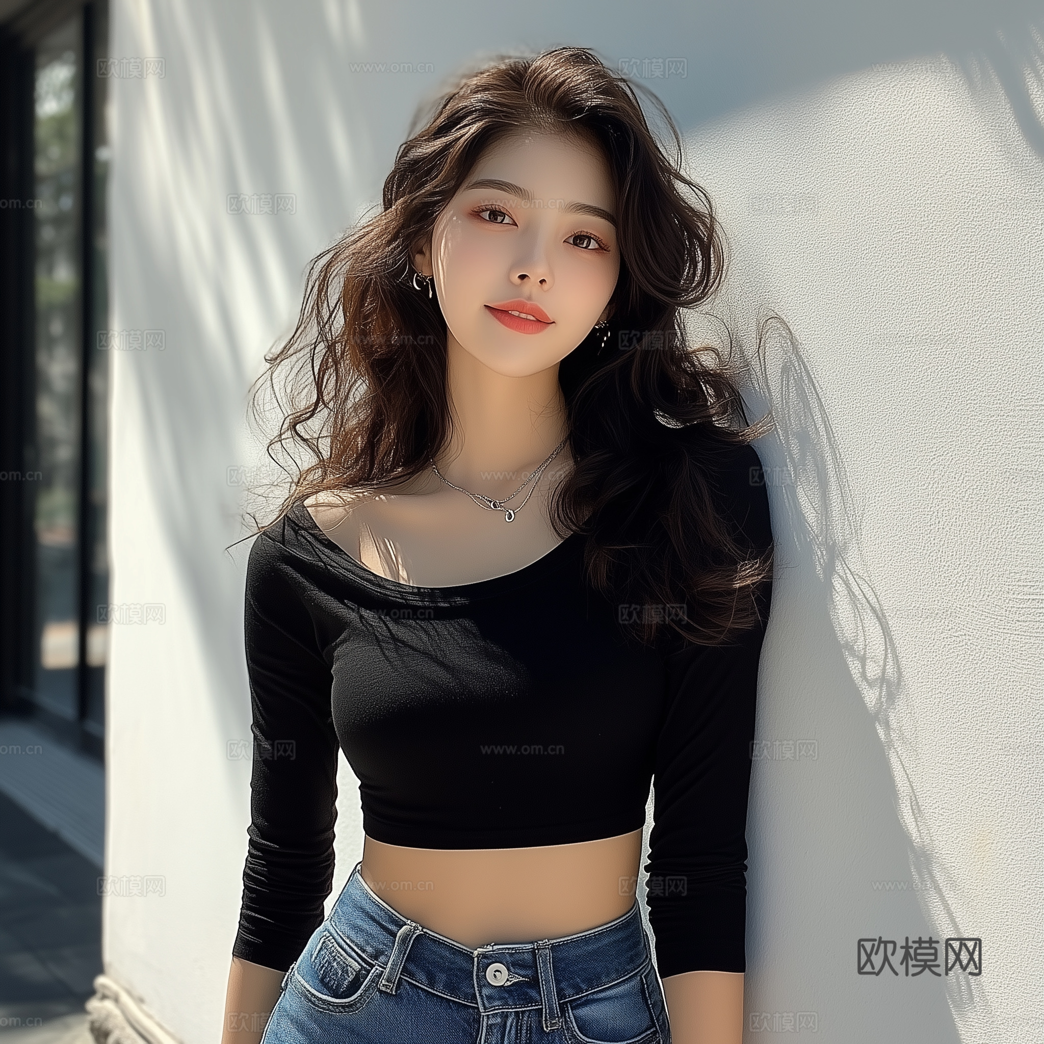 美女人物肖像挂画装饰画下载（渲染图8）