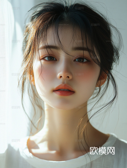 美女人物肖像挂画装饰画下载(渲染图3)