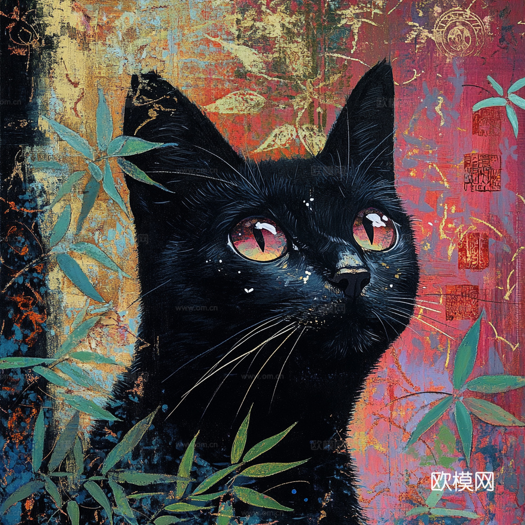 手绘动物装饰画
